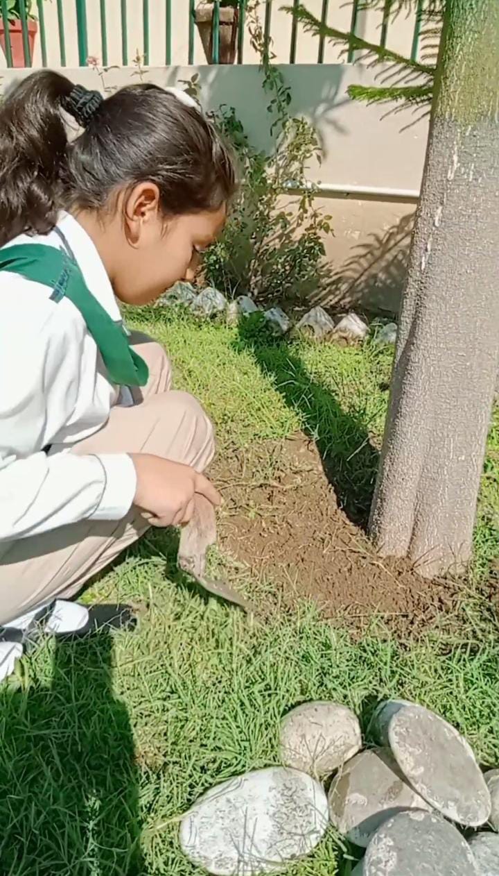 Social Awareness Activity about Cleaning, Planting at a Forces School System, Swabi Campus